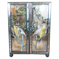 Vintage Egomise green wood cabinet